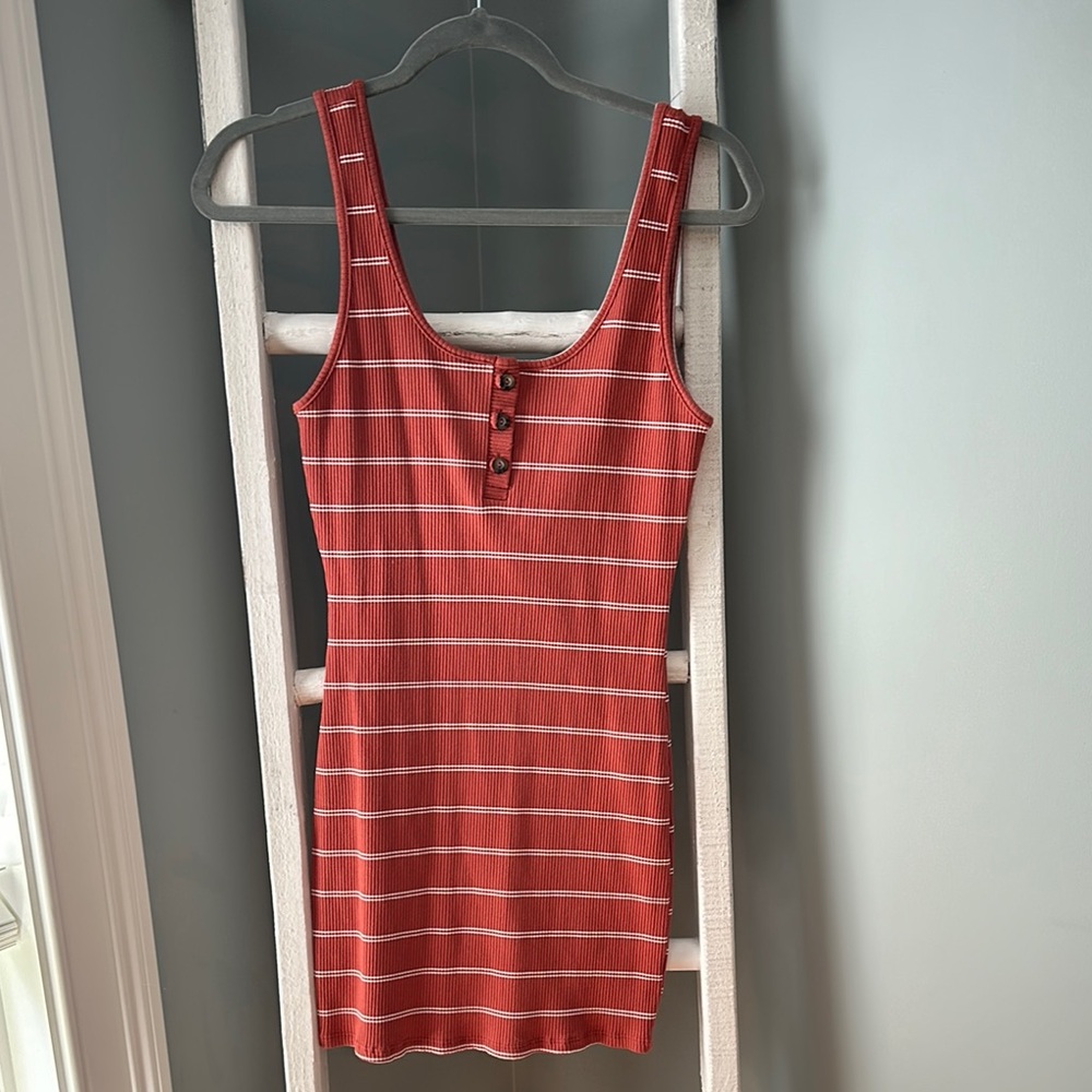 Striped Rust colored dress